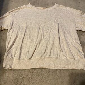 Calvin Klein Sleepwear Cropped Shirt Tan Lounge Beige Long Sleeve Size M